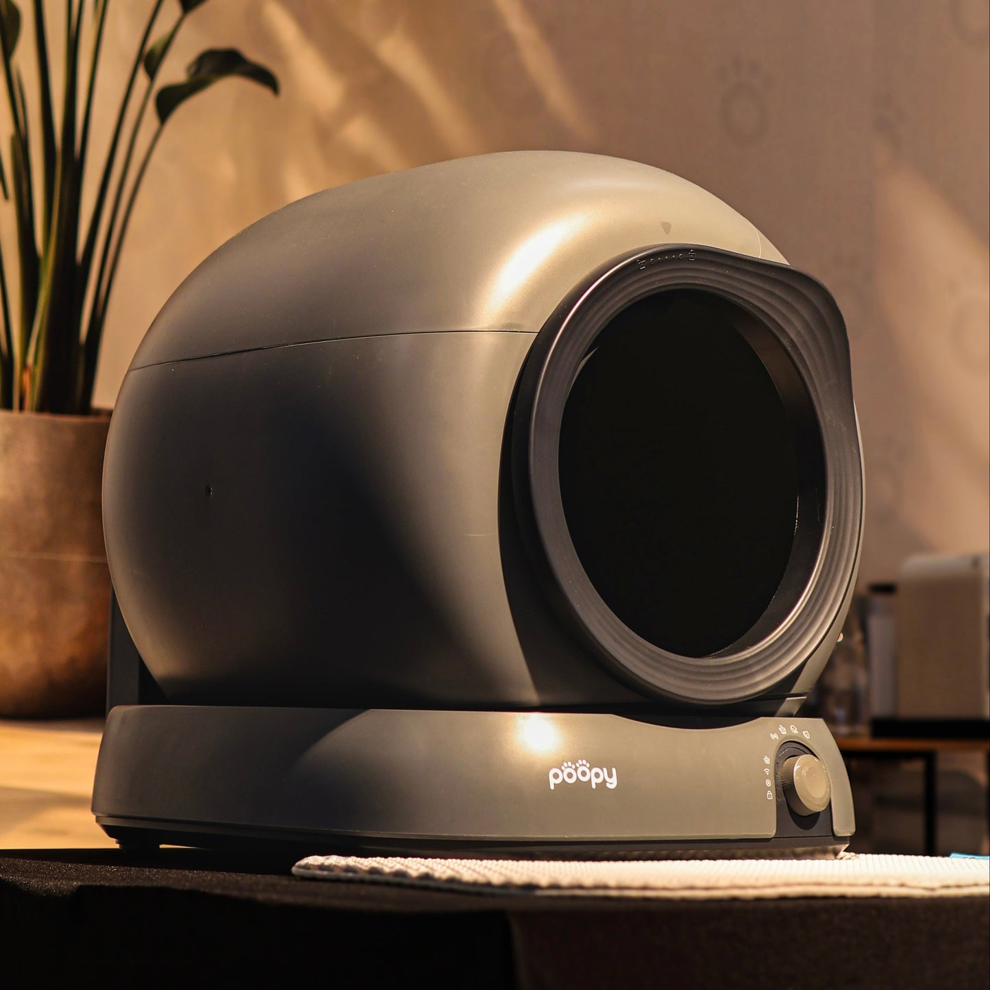 Poopy Nova Pro automatische kattenbak in Space Grey