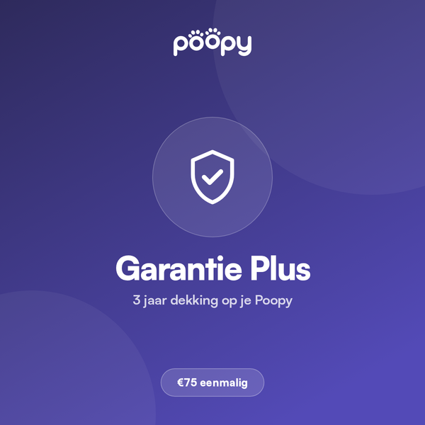 Poopy Garantie Plus, 3 jaar dekking