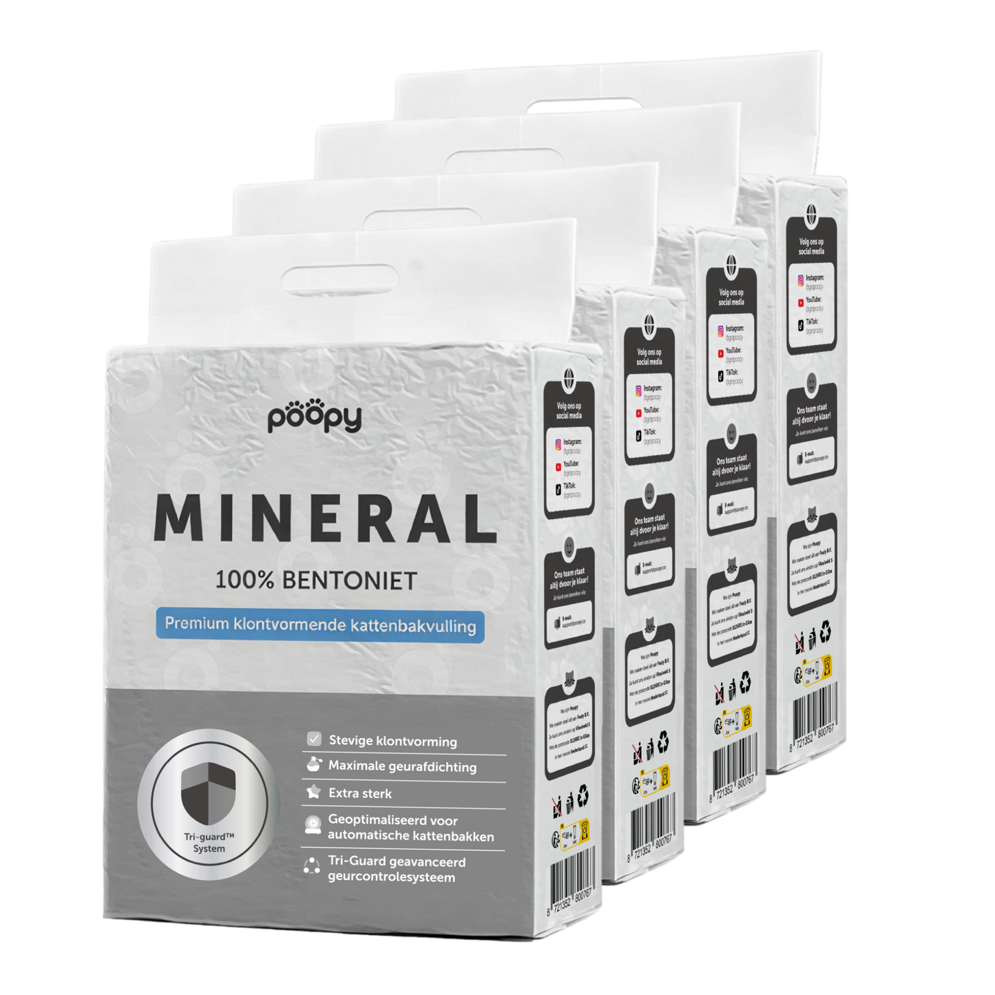 Mineral Grit - 4 zakken - (Kattenbakvulling)